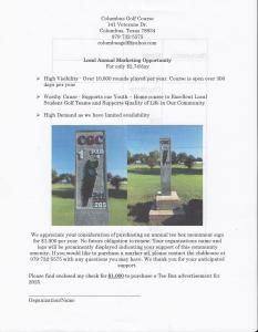 Monument Sign Sponsorships